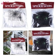 Abbraccia Halloween Spider Web Decoration, Stretchable Spider Web, Super Practical Spider Web with 2