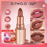 【gift】o.two.o Misty Kiss Lock Color Matte Lipstick Matte Velvet Lip Glaze Face Makeup 8 Designs TOGO
