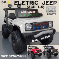 VVM: KIDS RIDE ON ELETRIC JEEP DESIGN MERCEDES G-WAGON G63 6V BATTERY REMOTE CONTROL LED LIGHT WINDS