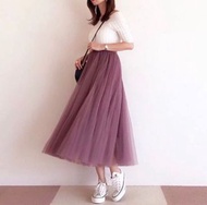 Grl 紗裙 深粉紫 m size