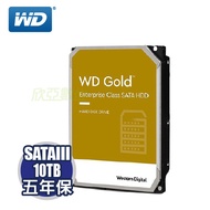 【金標】WD 10TB(WD102KRYZ)3.5吋/7200轉/SATA3/256MB/五年保固
