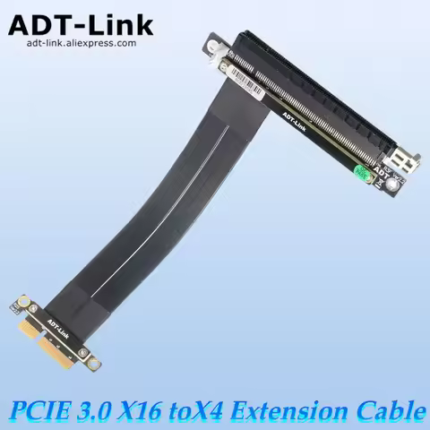ADT-Link Gen3 32G/BPS PCIe 3.0 X4 To X16 Extension Cable PCI-E 4X 16x GTX1080Ti Graphics Video SSD C