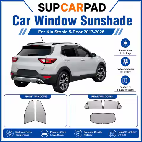 For Kia - Kia Stonic 5-Door 2017-2026 Full Set Car Window Sunshades UV Block Privacy Heat Insulated 