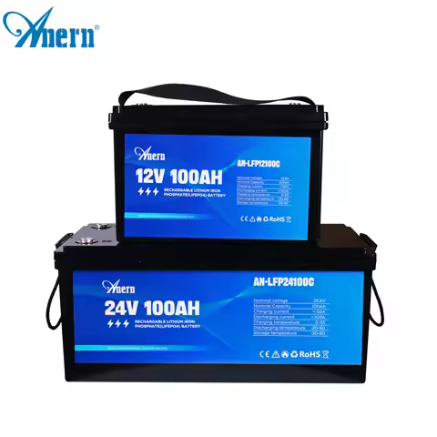 100Ah LiFePO4 24V 12V Lithium Battery 100Ah LiFePO4 Battery 24V Support BMS 8000+ Cycles Times For S