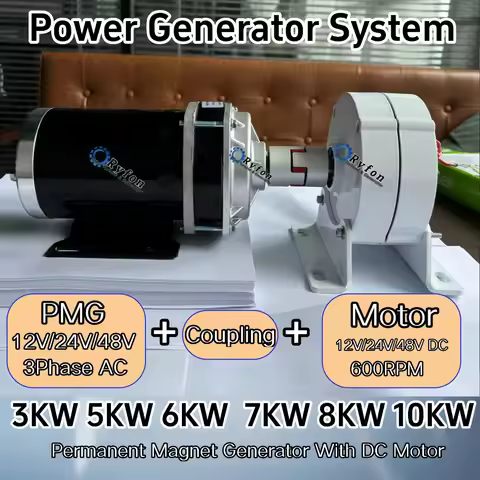 High Powe 10KW 8KW 6KW 3Phase Alternator Permanent Magnet Generator With DC Motor Complete Set Power