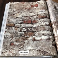 WALLPAPER WALL PAPER WITH NATURAL BROWN BRICK MOTIF OR3