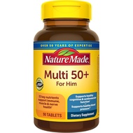 NatureMade Multivitamins Over 50 Years Old Men's Multivitamins, 50 Years Old, 90 Tablets, 90 Days UF