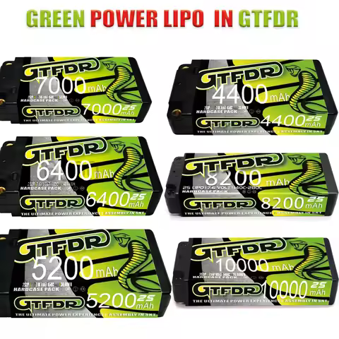 GTFDR 7.6V 7.4V 2S 5MM SHORTY HV 7000MAH 6400MAH 5200MAH 4400MAH 8200MAH 10000MAH 9400MAH 120C 150C 