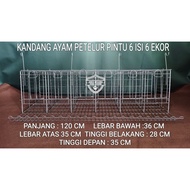 LAYING CHICKEN BATERAY LAYER CAGE CONTAINS 6 CHICKENS 6 DOORS GALVANIZED 6 DOORS