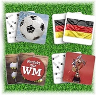 MEMO-MESTER Memo Game | Football I Football Game Memory Game Laying Card Game with 44 Cards (22 Pair