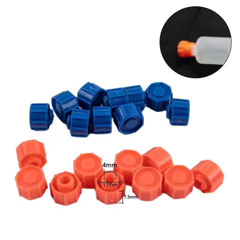 （Summer6）10 Pcs Syringe Stop Tip Cap Luer Lock Syringe Screw Precision Tips Liquid Dispenser Needles