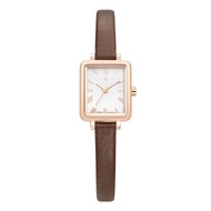 ROMANSON Renata Slim Square Leather Strap Watch / from Seoul, Korea