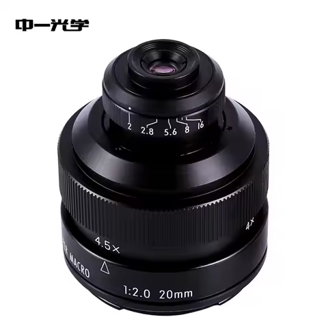 ZHONGYI SuperMacro 20mm F2.0 Macro Lens Manual Focus 4.5x Macro Lens for Sony Canon Nikon Fujifilm M