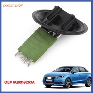 CAYCXT SHOP 4 Pins Motor Resistor Regulator Fan Blower 6Q0959263 6Q0959263A Replacement Resistor Auto Accessories Metal AC Heater Blower Resistor for Audi A1 A2/Seat Ibiza/VW Polo/Skoda