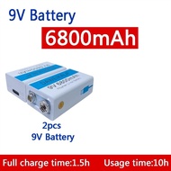9V battery 6800mAh li-ion Rechargeable battery Micro USB Battery 9V lithium battery