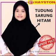 TUDUNG SARUNG AWNING LEMBUT SCUBA HITAM AWNING LEMBUT SCUBA | TUDUNG SARUNG AWNING LEMBUT SCUBA HITA