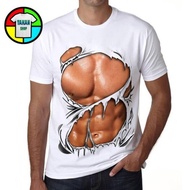 Men's and Women's 6-pack Body Printed T-shirt -