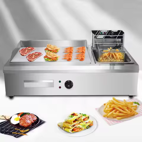 FryerCommercial Electric Chicken Chip French Fries Fryer Restaurant Fast Food Machine Grill Griddle 