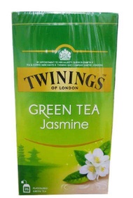 Twinings Jasmine Green Tea ชาเขียวกลิ่นมะลิ(Green Tea From England) ชาอังกฤษ นำเข้า แท้ 100% คุณภาพดี กลิ่นหอมสดชื่น สมุนไพร ชาเพื่อสุขภาพ ออร์แกนิค ขนาด 45 กรัม (1.8กรัม x 25ซอง)
