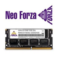 【綠蔭-免運】(新)Neo Forza 凌航 NB - DDR4 3200 / 16G 筆記型RAM(原生)