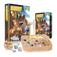 Gemstone Dig Kit for Kids, Dig Up 15 Real Gemstones STEM Excavation Toy, Archaeology Geology Science