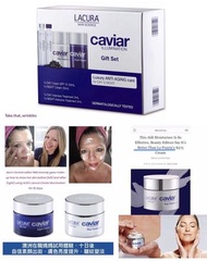 只得一套．自購澳洲．Lacura® 魚子精華極地雪藻深層抗皺護膚組合．店鋪開門短短5分鐘售罄．SPF15防曬日霜50ml+晚霜50ml+眼霜15ml．Luxury Anti Aging Caviar 
