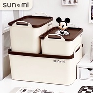 In Stock Sun Xiaomei Storage box with lid ins Cream Style Retro Dormitory Underwear Socks Cosmetics 
