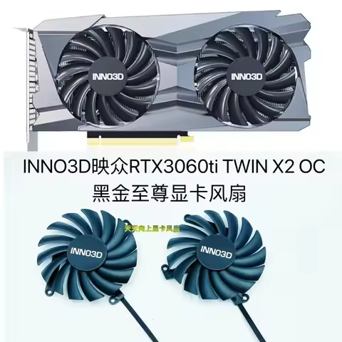 for INNO3D RTX 3060 Ti TWIN X2 OC Black Gold Extreme Graphics Card Silent Fan New