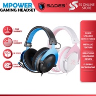 [SS ONLINE STORE] SADES MPOWER Headphone Gaming Headset Earphone Gaming Headphone With Mic