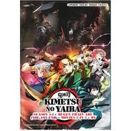 Anime DVD Kimetsu No Yaiba 鬼灭之刃 Season 1-4 + Mugen Train Arc (Vol.1-63 End) + Movies 2 in 1+ MV