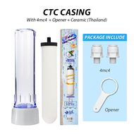 I-TECH CTC5000 Super Slim Clear Housing Water Filter Set with 10" Ceramic Pre Filter For Water Dispe