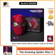 Black Spider The Amazing Spider-Man 2 Mask Movie Restoration Garfield Peter Parker Winking Headgear Electric Mask Rechargeable Version