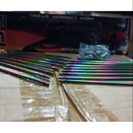 RAINBOW SPOKES / Rainbow-colored motorcycle spokes available for 14/17/18 inch rims