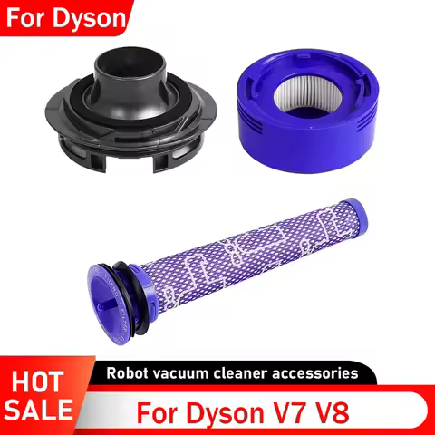 Rear Motor Cover, Hepa Filter, Post Filter Accessories for Dyson V7 V8 Cordless Vacuum Cleaner Pre-F