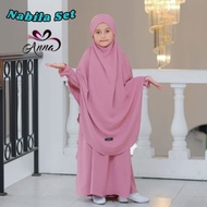 BUSANA MUSLIM SETELAN ANAK!!! Malano Style - French Khimar Nabila Set