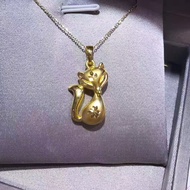 Emas loket 916 Fox /916 gold Charm Fox Fairy Pendant /diy charm gold 916