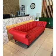 ready stock available design chesterfield handmade with high quality form leather material 4+3+2+1se