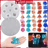 WIN 7 Shapes Dices Fillet Square Triangle Dices Mold Dices Digital Game Silicone Mould Crystal Epoxy
