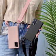 7271韓風純色可掛頸帶三星SAMSUNG S10 S20 S20FE S21 NOTE 10 NOTE20電話殼