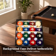 Billiard Ball Set Smooth Finish 16 Ball Pool Set Numbered Pool Balls Fitted Box for Billiards