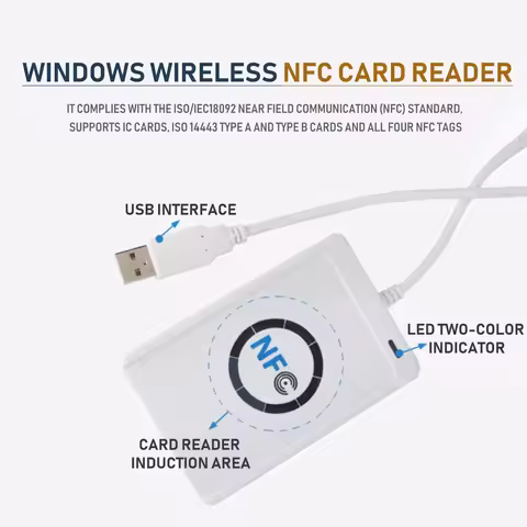 Jan.USB NFC Card Reader Writer ACR122U-A9 China Contactless RFID Card Reader Wireless NFC Reader