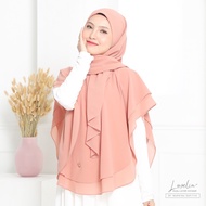Tudung Bawal Chiffon khimar lovelia 2 in 1 / tudung khimar / tudung labuh khimar lovelia / tudung ba