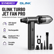 GLINK Turbo Jet Fan Pro Portable Electric Air Duster 100-Speed Rechargeable Jet Fan for Keyboard PC 
