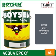 Boysen Acqua Epoxy Gray B2930 / Black / Chrome Green / Ceramic Red / Handicap Blue / Safety Orange /