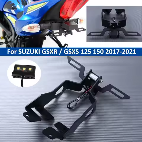 GSXR GSXS 125 License Plate Holder Tail Tidy Fender Eliminator LED Light For Suzuki GSX-R 150 GSX-S1