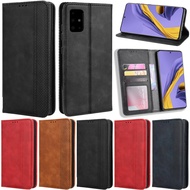 Luxury Casing For Samsung Galaxy A11 A21 A31 A41 A51 A71 A21S A42 5G M51 M31S Note 20 Retro Book Wallet Soft PU Leather Card Slot Skin Protect Flip Stand Multiple Cover Case