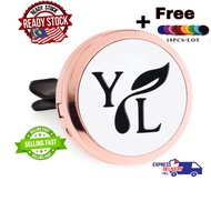 Young Living CAR PERFUME /+5PCS PADS /ROSE GOLD Stainless Air Freshener Car diffuser essential oil P