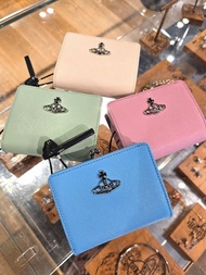 英國直送 英國代購 Vivienne Westwood Outlet Leather Small Wallet 天藍色 青蘋果 淺綠色 粉紅色 象牙白 防刮皮 真皮銀包 短銀包 皮革 銀包 有相位 有
