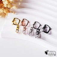 316L Medical Steel Needle 8-Character Knot Single Diamond Easy Buckle Fine Earrings Ear Bone Price A