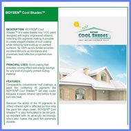 ◈ ╰ ➔ Boysen Cool Shades  Heat Reflecting Roof Paint  R. Beige / Reflecting White / Shady Gray 4 Li